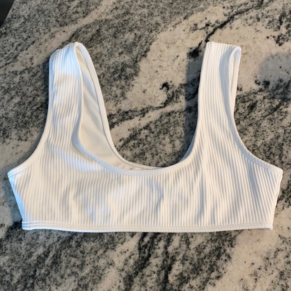 Kendall & Kylie White Marin Sport Bikini Top, SML
